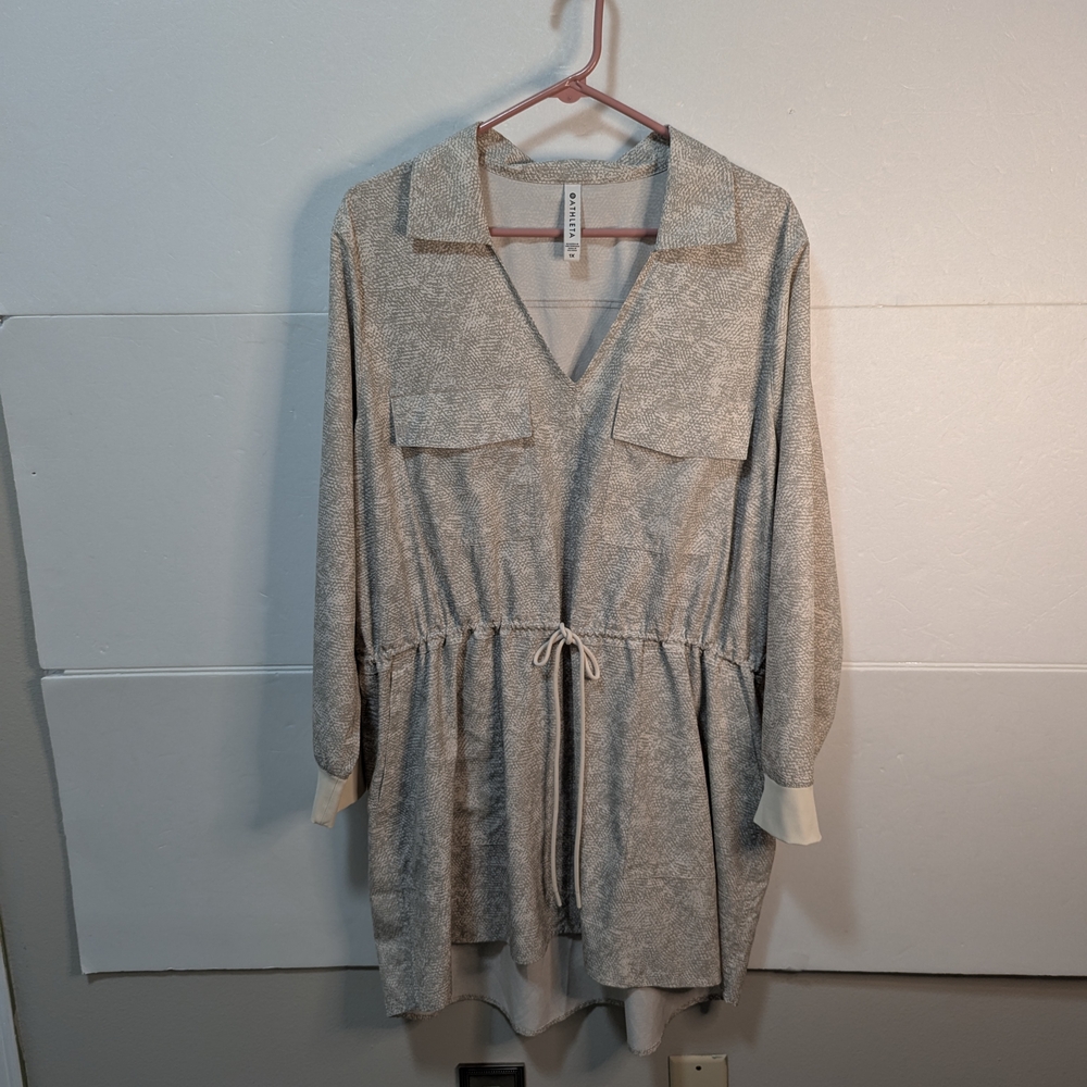 Athleta Beige V-Neck Top